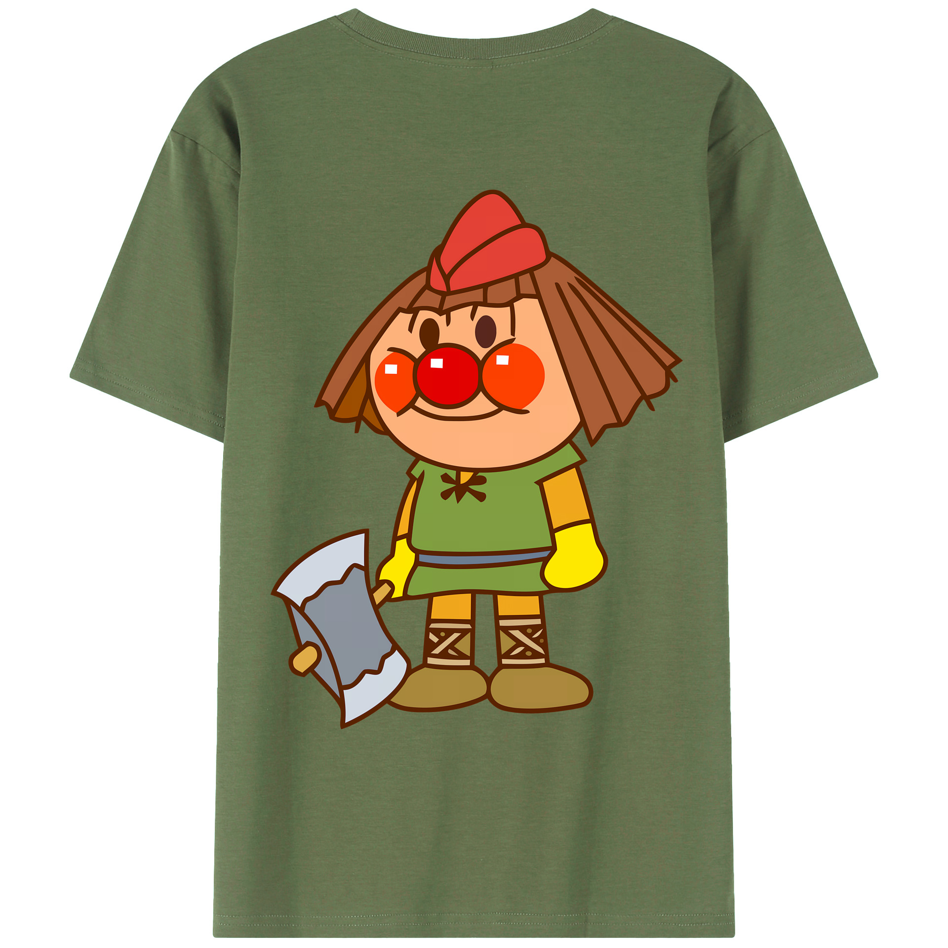 （画像用） アンパンマン Anpanman 綿100％ メンズ半袖Tシャツ（バックプリント） 通気性